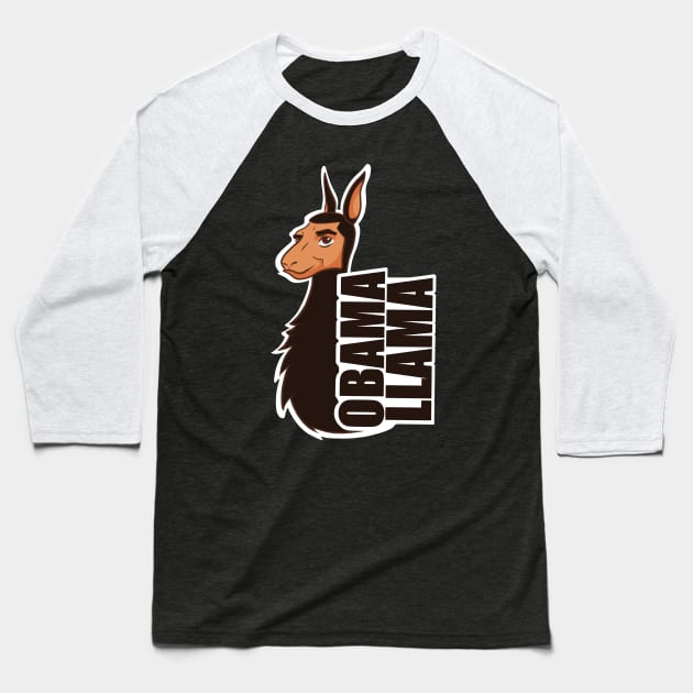 Obama Llama Baseball T-Shirt by DMBarnham